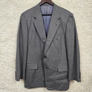 Hickey Freeman Blazer Mens 41 Reg Grey 100% Wool Boardroom Sport Coat Jacket